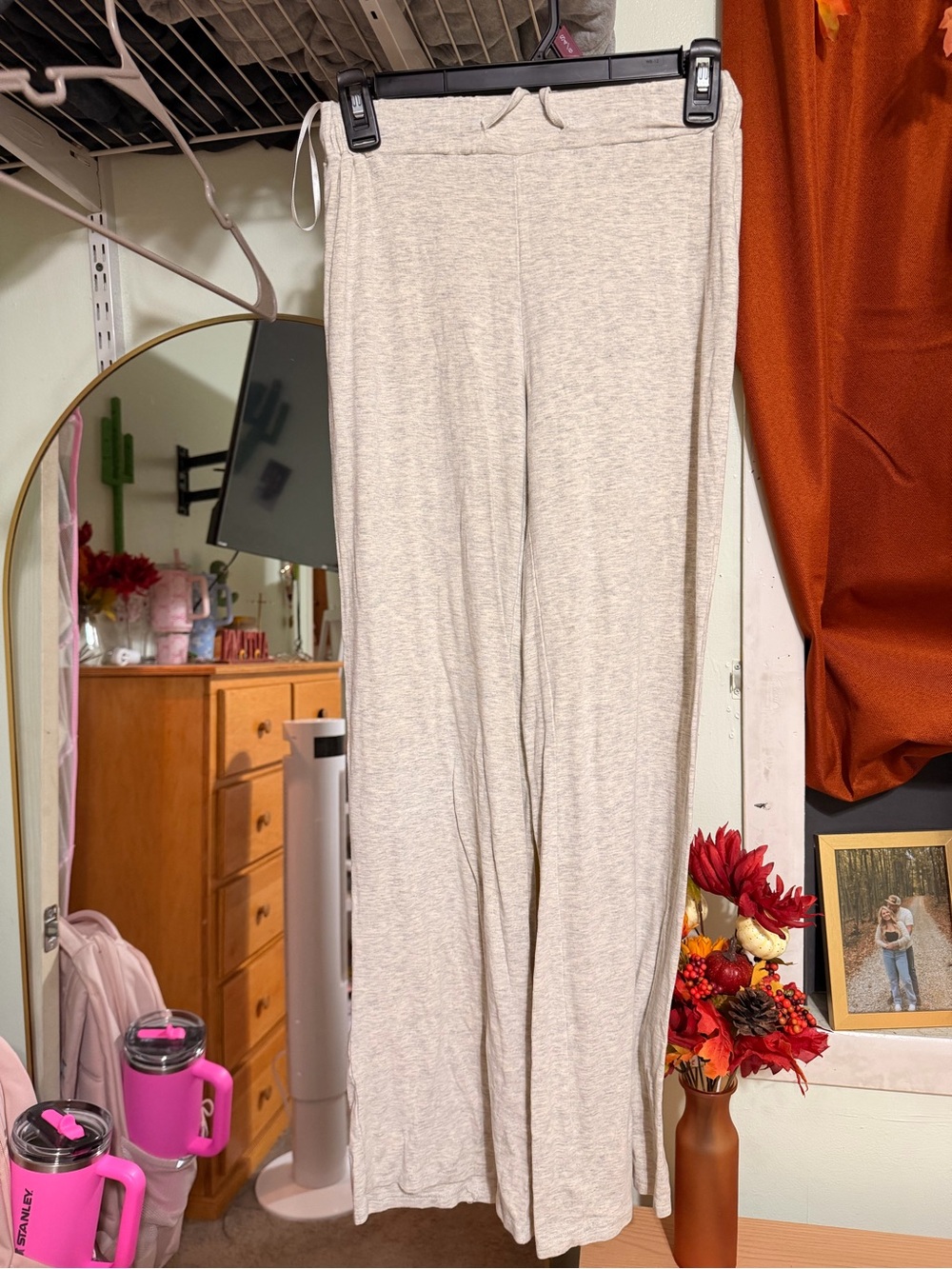 & Other Stories Light Beige Boot Cut Lounge Pants